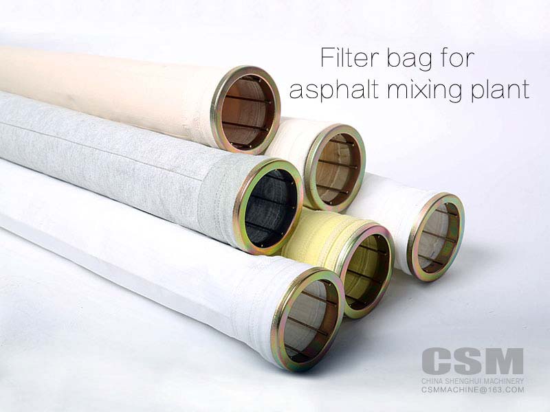 Filter bag for asphalt mixing plant